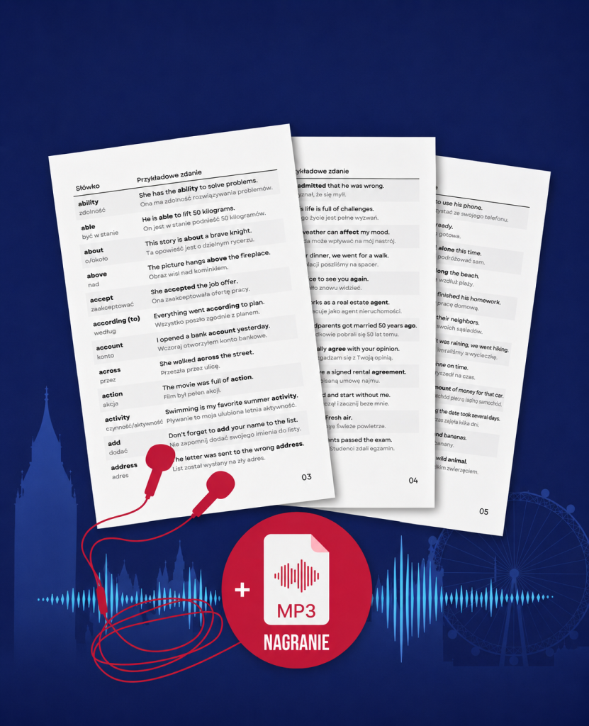 1000 najważniejszych słówek z angielskiego + mp3