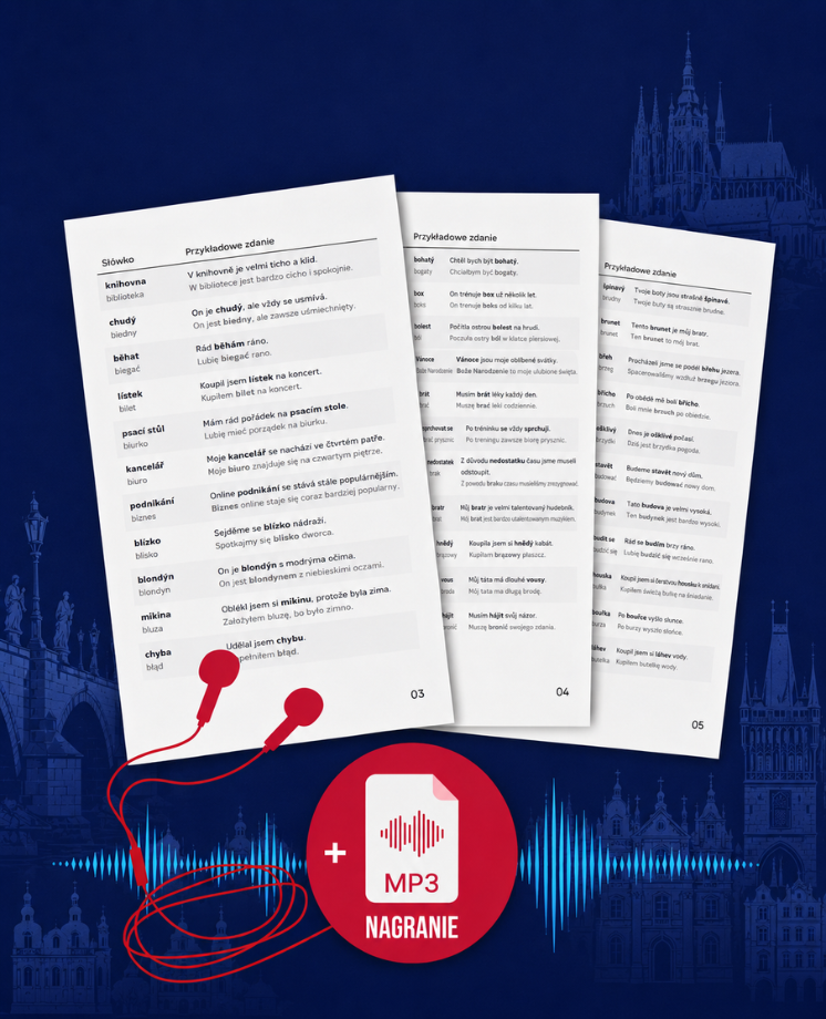1000 najważniejszych słówek z czeskiego + mp3