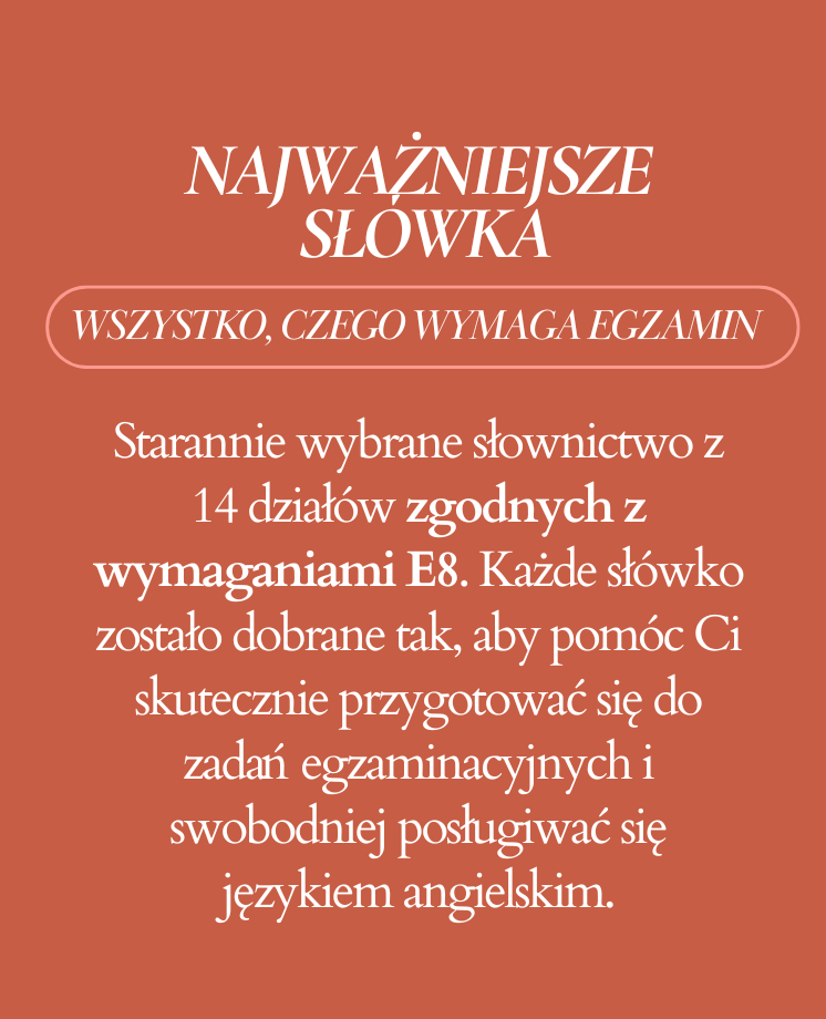 Słownictwo na egzamin ósmoklasisty 2027 z angielskiego
