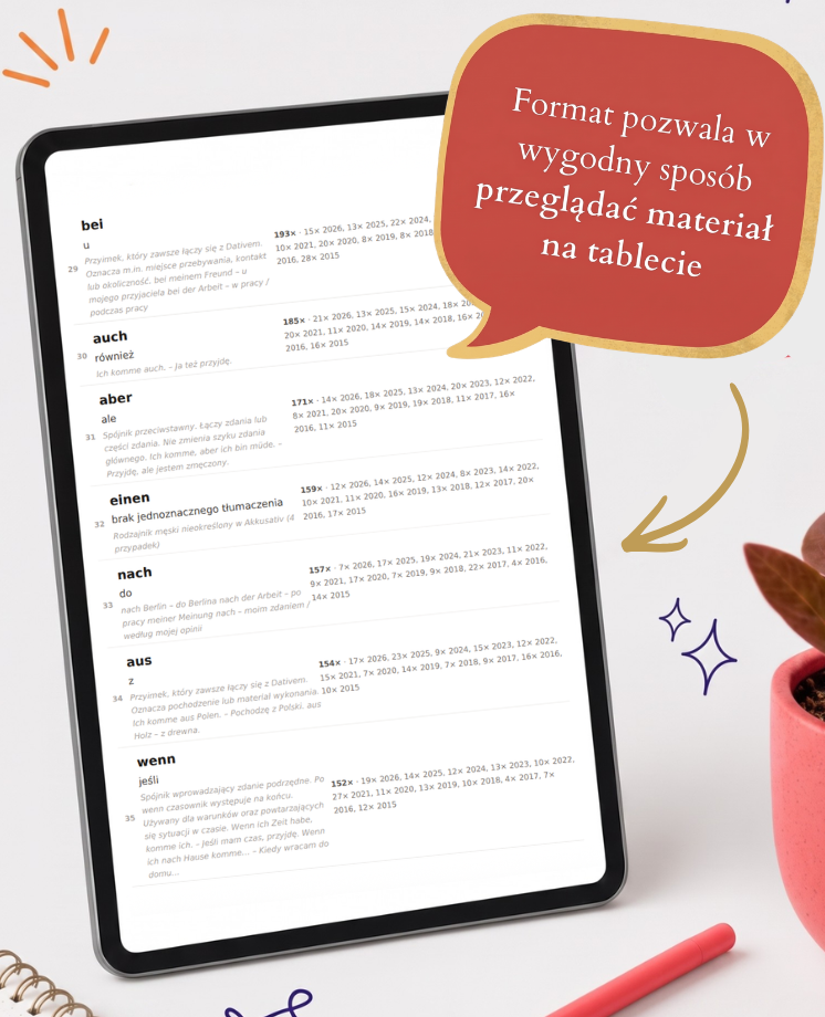 503 najczęściej powtarzające się słówka na maturze z niemieckiego (poziom rozszerzony)